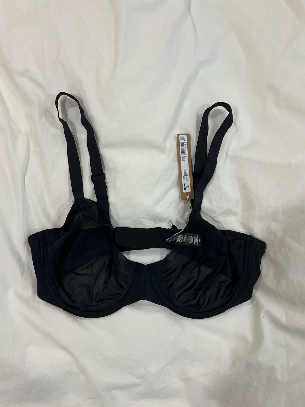 SKIMS Black Underwire Mesh Bra - Women Intimates